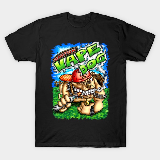 Vape Dog T-Shirt by linkartworks